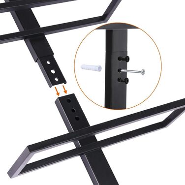 Yaheetech Wine Rack Bottle Holder Wine Shelf Storage Shelf for Wall Metal 10 Bottles, Black