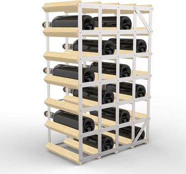 Todeco - Wine Rack, Bottle Rack, Wine Stand, Wine Holder, Wine Rack Wood for 30, Natural Wood