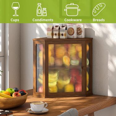 Браун Box Eck-Brotkasten для кухні, на стільницю, двошаровий, бамбук, чорний, великий об'єм