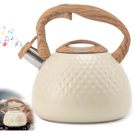 Сучасний чайник-заварник Induktion 3L з нержавіючої сталі з дерев'яною ручкою, для плити, чайник для чаю та кави