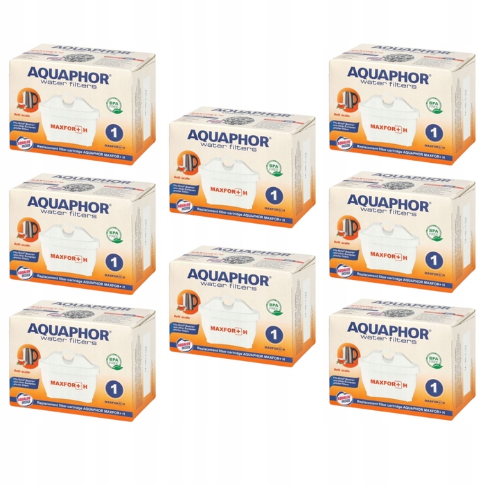 Смінні картриджі для фільтра-кувшина Aquaphor Maxfor+ H для жорсткої води, 8 шт.