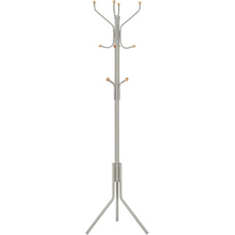 SONGMICS 182 cm Height Wardrobe Rack Stable Metal Clothes Rack Wardrobe, white, RCR19W (49 x 49 x 182H cm, Cappuccino Beige)