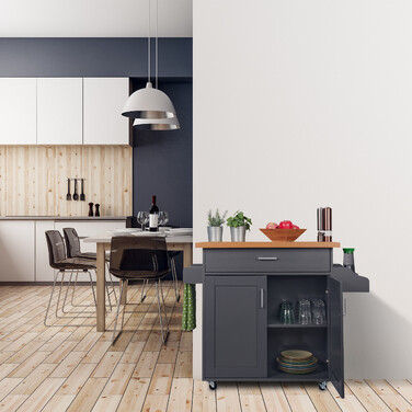 Relaxdays Kitchen Cart with Work Surface