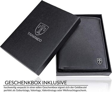 TRAVANDO Wallet for Men Chicago RFID Wallet, Men's Wallet, Portemonnaie, Portmonaise, Wallet, Large, Vertical Briefcase Wallet, Men's Wallet, Men's Wallet, Portmonee, Gift, Wallet