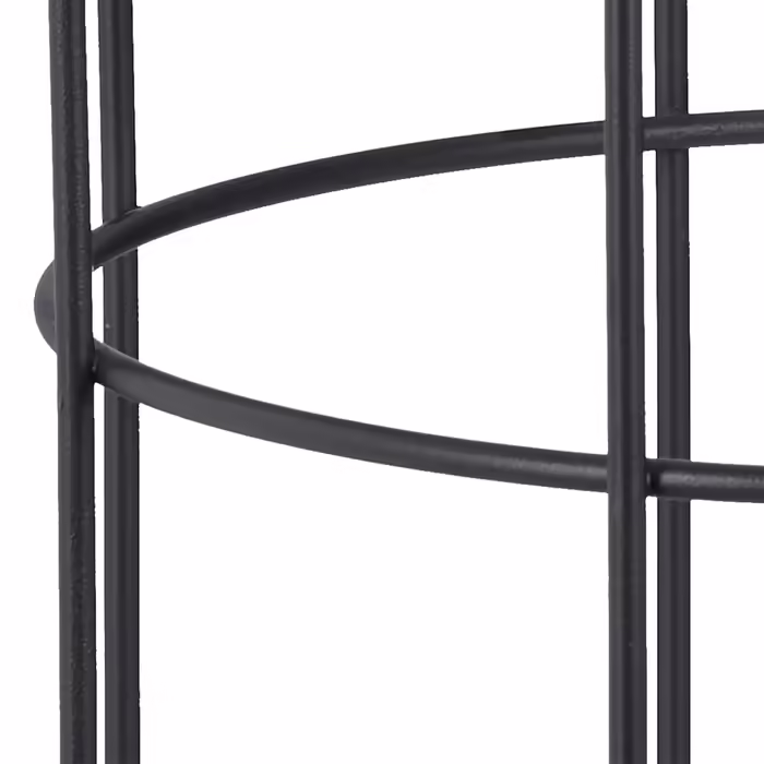Relaxdays Round Side Table with Metal Basket