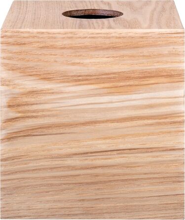 Blomus Cosmetic Tissue Box -WILO- made of wood, box for cosmetics & tissues, refillable tissue box, tissue box, oak (square) (66438)