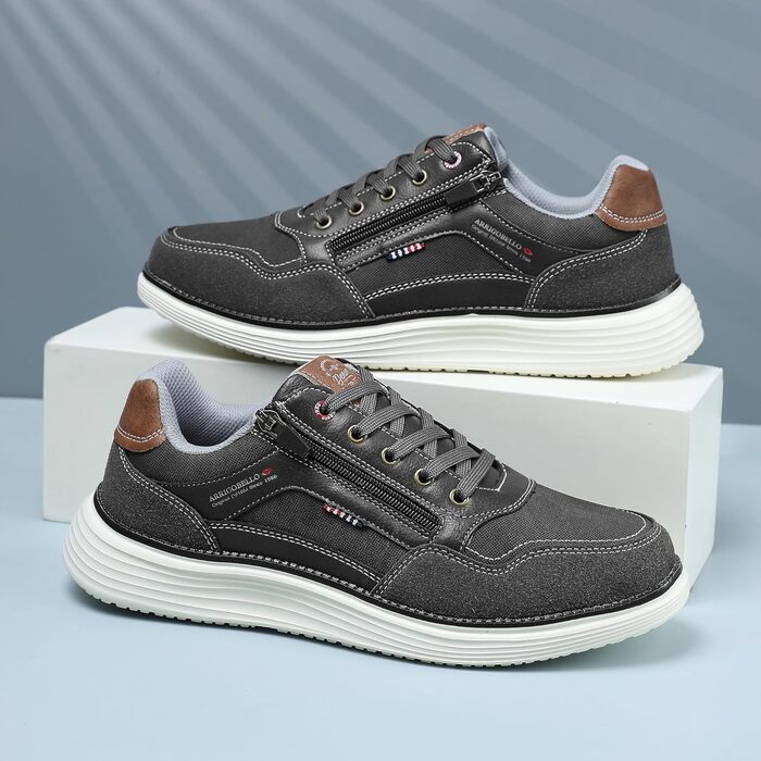 ARRIGO BELLO Чоловічі кросівки для активного відпочинку: легкі, зручні, для туризму та бігу. Розміри 41-46 (B Grey, 43 EU)