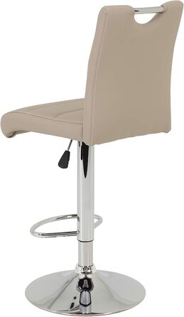 Hela Bar Stools - Miranda Bistro Stools, Faux Leather with Trumpet Base, Adjustable Height, 360° Swivel, 60-82cm (Cappuccino, 2-Pack)