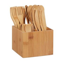 Relaxdays Bamboo Cutlery Set