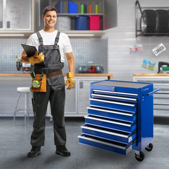 Arebos 7-Drawer Tool Wagon