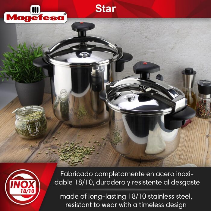 Скороварка MAGEFESA Star 10 л, традиційна, пластикова ручка