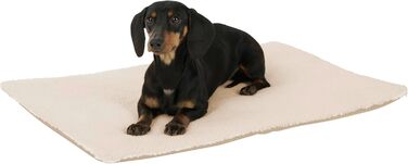 Подушка для домашніх тварин Kerbl Theo, 120x75x3 см, бежева, поліестер, самонагрівальна, знімний чохол