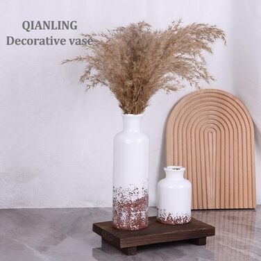 Набір керамічних ваз (3 шт.) сірого кольору для декору інтер'єру, сучасний, рустикальний стиль, для вітальні, кухні, полиці, спальні, ванної кімнати, каміна, столу, передпокою