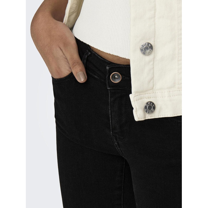 Жіночі скінні джинси ONLY Coral низька талія, чорний денім 28W/30L