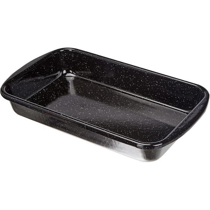 Форма для запікання Riess CLASSIC 36×21,2×5,5 см, емальована, чорна, для духовки та індукції