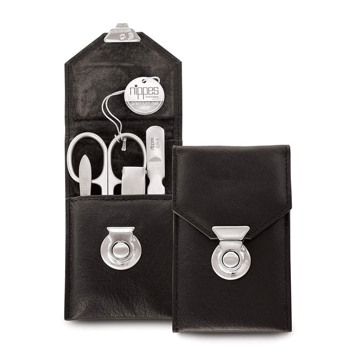 Набір для манікюру Nippes Solingen Locks, 7 шт., нержавіюча сталь, шкіряний етикет, збірний (4 шт.), Німеччина