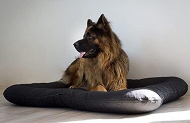 Ліжко для собак середніх розмірів 4L Textil KLEO, водонепроникне, знімний чохол, 90x70 см (темно-зелене)