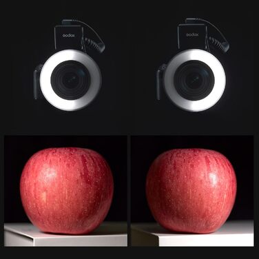 GODOX RING72 LED кільцева лампа для відео та фотозйомки з регулюванням яскравості, 72 LED, 5600K, адаптери 49-77mm