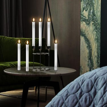EXTSUD 6er LED Pillar Candles Rechargeable LED Pillar Candles with Timer and Remote Control Soft Silicone Wax Core, Unique Tear-Drop Design LED Candles for Living Room, Wedding, Dining Table, and Garden Party