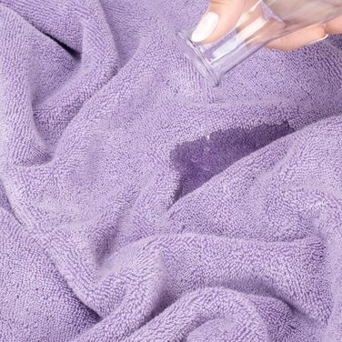 Набір рушників для рук American Soft Linen Premium, 100% турецька бавовна, люксова готельна якість, ліловий колір, 4 шт.