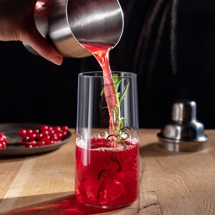 Krosno Water Glasses Highball Glasses Drinking Glasses | Set of 12 | 540 ML | Avant-Garde Collection | Perfect for home, restaurants, and parties | Dishwasher safe