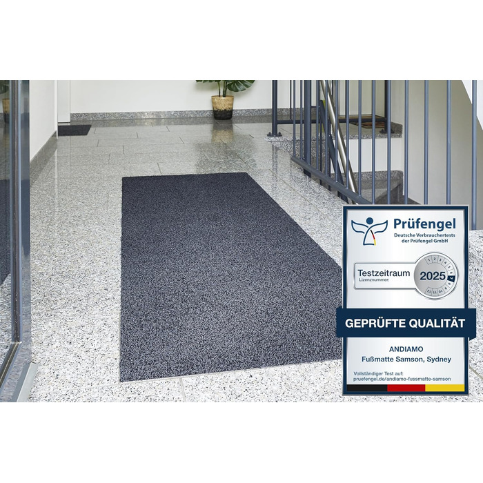 Килимок для дому Samson Sauberlaufmatte: миючий, антиковзкий, 40x60 см, бежевий (також 67x180 см, антрацит)