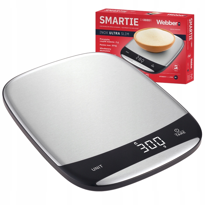 Кухонні ваги Webber EK8880R, сріблястий/сірий, до 10 кг