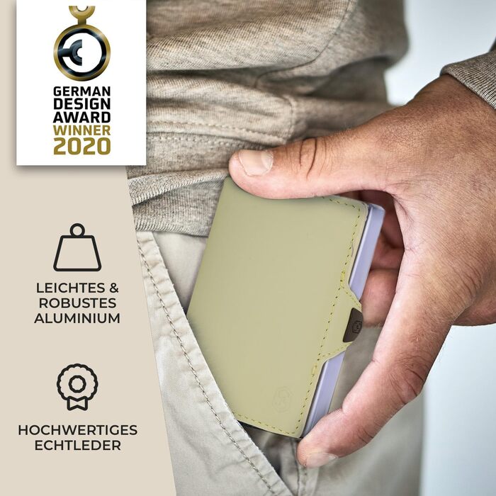 Чоловічий шкіряний гаманець Slimpuro з RFID захистом, компактний з відділом для монет, для чоловіків та жінок, вміщує 12 карт.