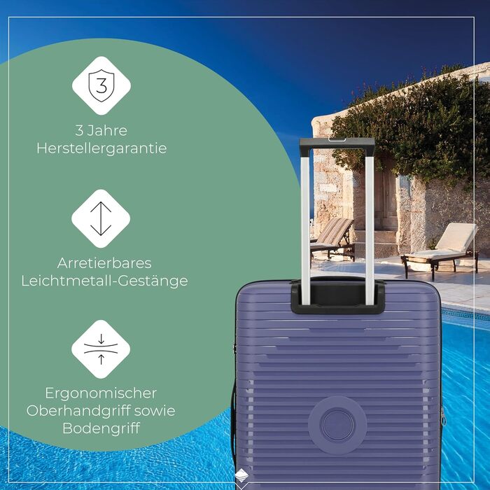 Чемодан Travelite ORBITA середній, розширюваний, 67 см, 68-78 літрів, турквіс (з TSA замком та зручною внутрішньою організацією)