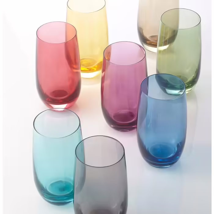 Leonardo Sora Drinking Glasses, Set of 6, Dishwasher-Safe Water Glasses, Colorful Drinking Cups, Modern Juice Glass Set, Brown, 390 ml, 018041