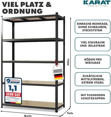 KARAT Heavy-Duty Shelving Unit, 2-Pack