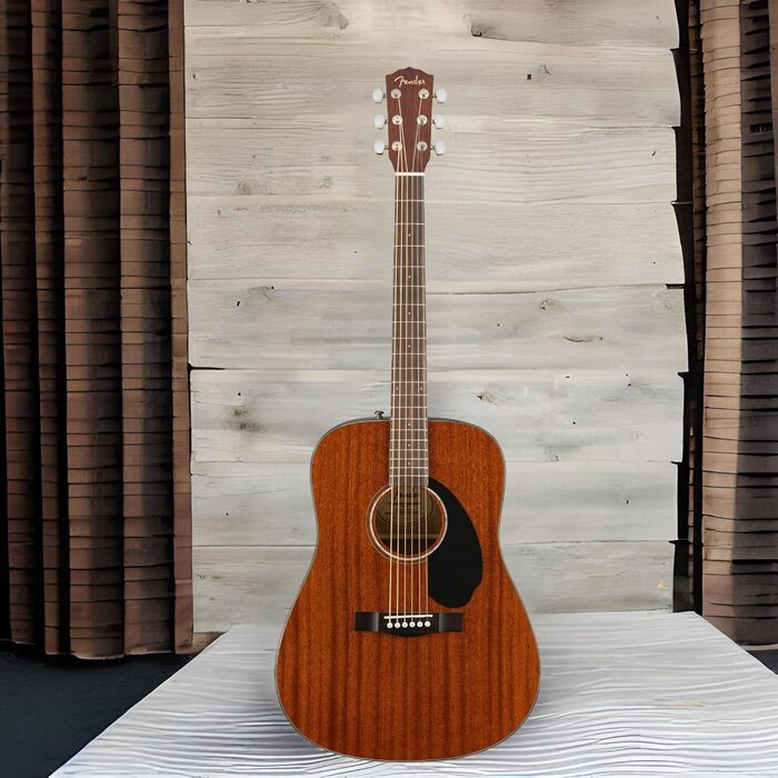 Акустична гітара Fender CD-60S Dreadnought з палісандровою накладкою, махагоні, натуральний колір, повний розмір, 970110022. Безкоштовні онлайн-уроки в комплекті