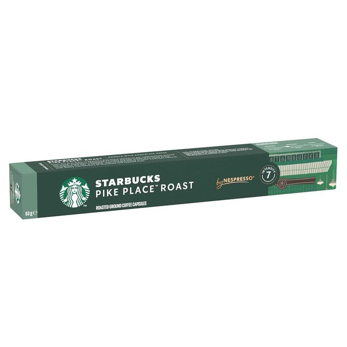 Капсули для кави Starbucks Pike Place Roast сумісна з Nespresso, середнього обсмаження, капсули 100 шт. (10 г)