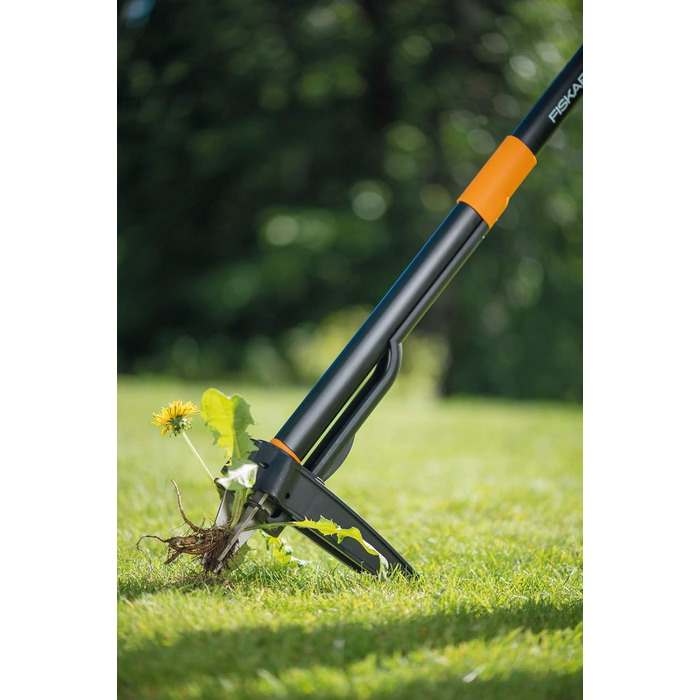 Прополювач бур'янів Fiskars Xact 1 м, нержавіюча сталь, пластикова ручка, чорний/помаранчевий, 1020126