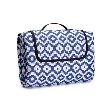 Плед для пікніка Oak & Tea 200x200 см, водонепроникний, ізолюючий, XXL, складаний килимок для пляжу, кемпінгу, вулиці з міцного Оксфорда (синій)