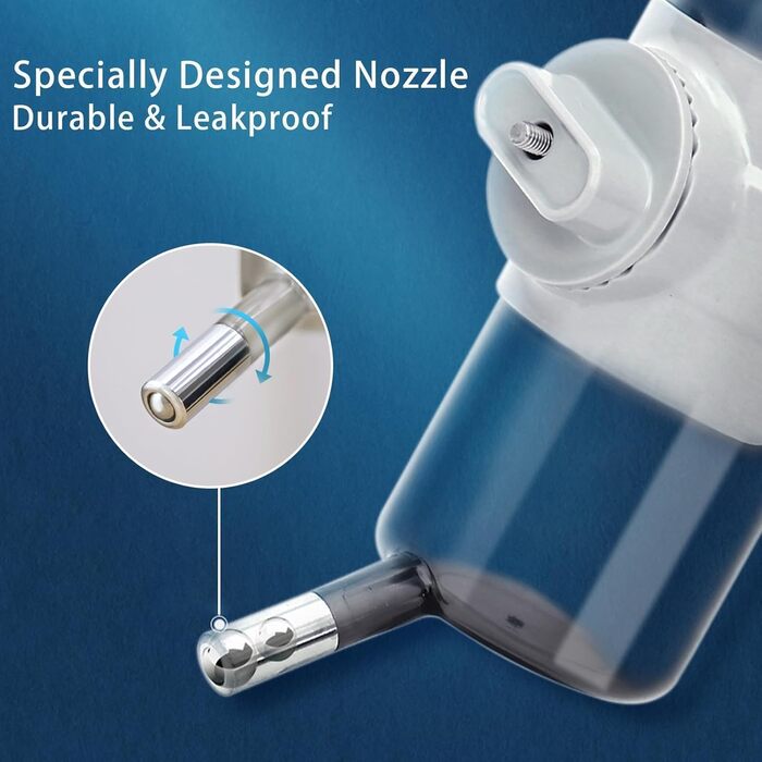 Поїлка для собак, котів та кроликів: вилка-поїлка, 700 мл, сіра