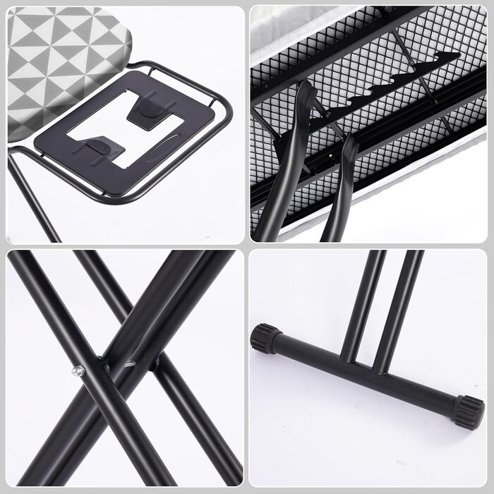 Професійний відкидний стіл для прасування з металу, 120x39 см, регульована висота