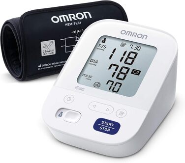 Тонометр OMRON X3 Comfort для вимірювання артеріального тиску на плечі | Автоматичний, клінічно перевірений, підходить для діабетиків та вагітних | Манжета Intelli Wrap 22-42 см | Рекомендовано Stiftung Warentest 09/20