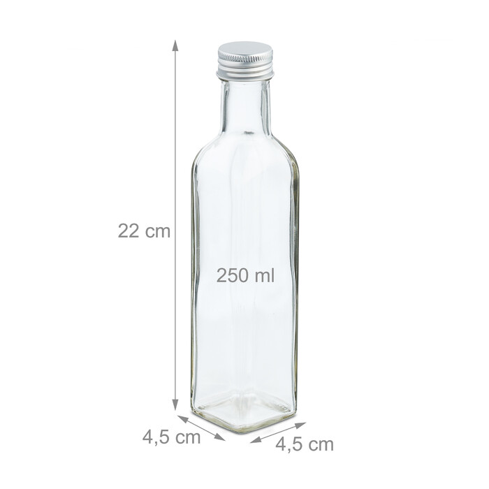 Relaxdays Refillable Bottles 250 ml