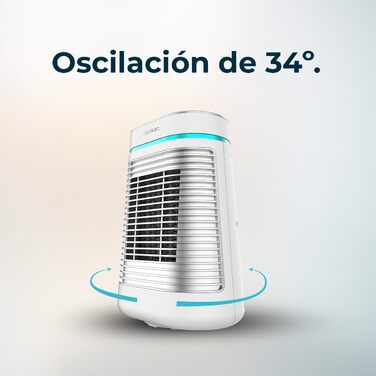 Обігрівач настільний Cecotec ReadyWarm 1550 Max Ceramic Rotate - 1500 Вт, обертання, регулювання температури, 3 режими, білий