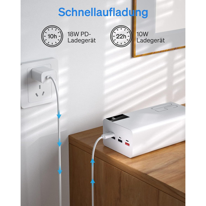 Power Bank 50000mAh: Портативний зарядний пристрій з ліхтариком та великою ємністю - 2×25000mAh