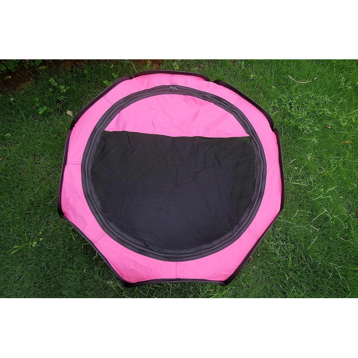 Портативний вольєр для тварин, складаний вольєр для собак та котів, кроликів, тренувальний намет для домашніх тварин, для використання в приміщенні та на вулиці (S (72,9 x 72,9 x 40,6 см), Рожевий)