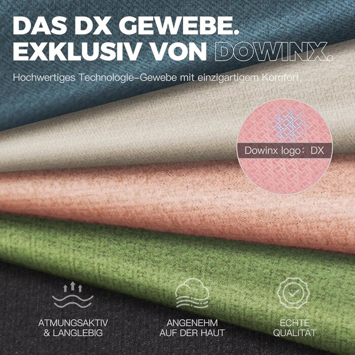 Ігровий крісло Dowinx з тканини, масажний крісло з підніжкою, ергономічне, для PC, геймінгу, офісу, 150 кг, рожево-білий