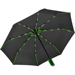 iX-brella великий парасолька з фібергласу 104 см з кольоровими двошаровими спицями - чорно-зелений