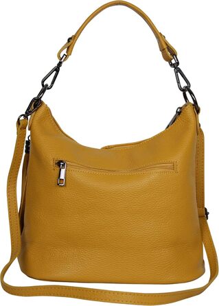Сумка жіноча AmbraModa GLX09 з натуральної шкіри гірчичного кольору через плече