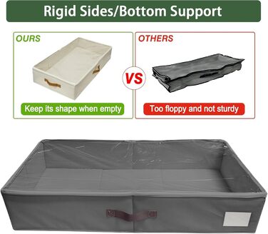 Коробки для зберігання під ліжком, 2 шт. з кришкою, сірі. Органайзери для білизни та одягу