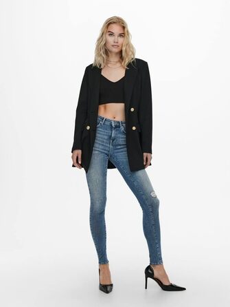 Жіночі скінні джинси ONLY ONLPOWER середньої посадки, синій денім, розмір L/32L