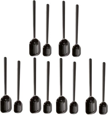 Garneck 12-Piece Measuring Spoons and Cups Set for Liquids, Nested Measuring Cups, Salt Scoop, Kitchen Utensils, Teaspoons, Kitchen Machine, Cookware, Salt Spoons, Plastic Spoons