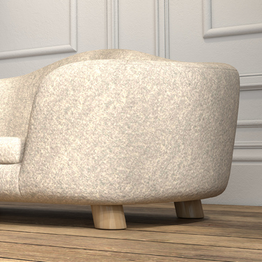 PawHut dog sofa back pocket, plush cover with cushion, cat bed, suitable for small dogs, puppies, 70 x 47 x 30 cm, cream white | Aosom