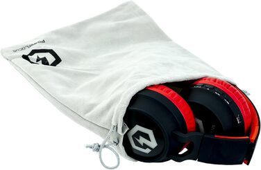 Дитячі навушники PowerLocus Bluetooth Over-Ear з обмеженням гучності 85dB, LED-підсвічуванням, складні, HD Stereo, з мікрофоном для телефону, планшета, ПК, TV (Червоний)